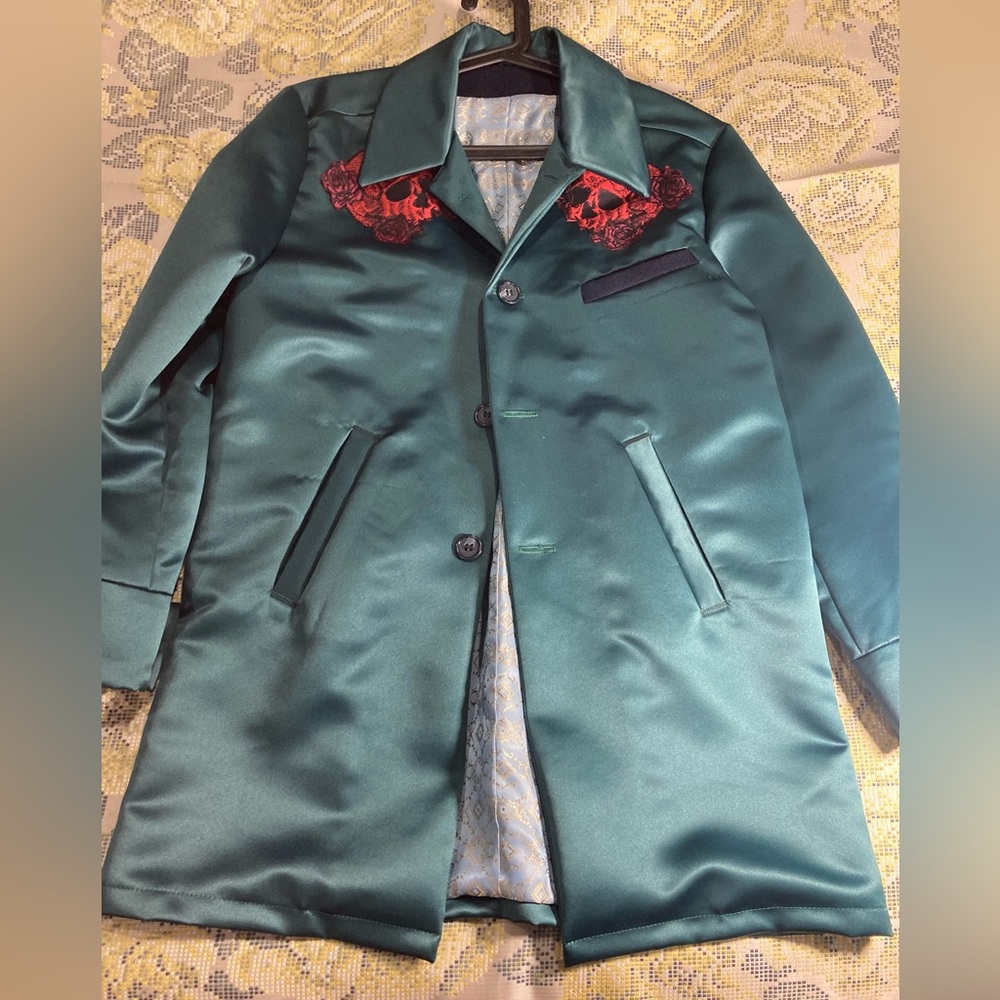 Mens satin coat